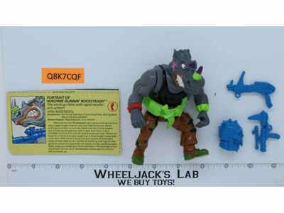 Machine Gunnin Rocksteady Complete Teenage Mutant Ninja Turtle 1991 Playmates
