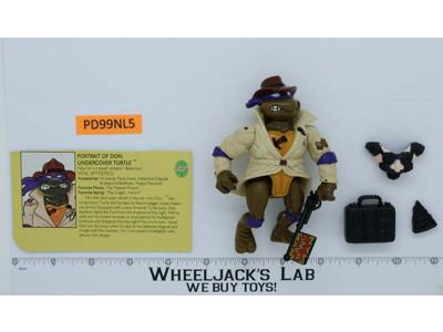 Donatello Undercover Turtle 100% Complete TMNT 1990 Vintage Playmates Figure