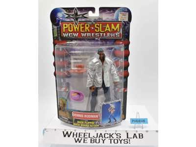 Dennis Rodman Power Slam WCW Wrestlers Toybiz 2000 NEW MOSC Wrestling Figure