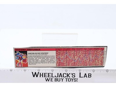 Grotusque Action Figure Tech Spec 1987 Vintage Hasbro G1 Transformers