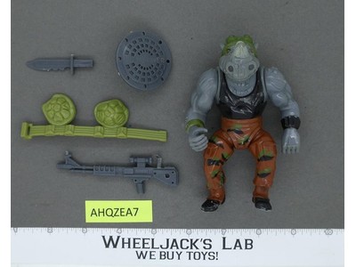 Rocksteady HARD HEAD 100% Complete Teenage Mutant Ninja Turtles 1988 Playmates