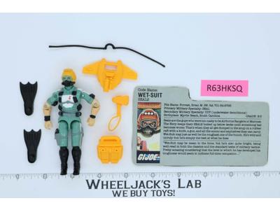 Wet-Suit 100% Complete V1 G.I. Joe 1986 Hasbro Vintage Action Figure