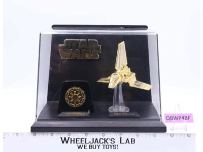 Star Wars Gold Plated Imperial Emblem & Shuttle Micro Machines 1996 Galoob