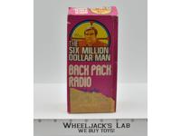 Back Pack Radio Crystal Radio W/Helmet & Box Six Million Dollar Man 1975 Kenner