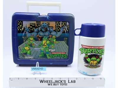 Lunch Box W/Thermos Bottle Teenage Mutant Ninja Turtles 1990 Thermos Brand