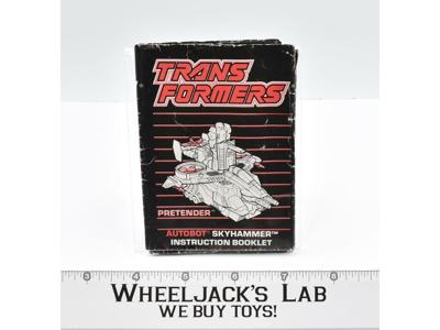 Skyhammer Pretenders Instruction Booklet Manual 1989 G1 Transformers Vintage