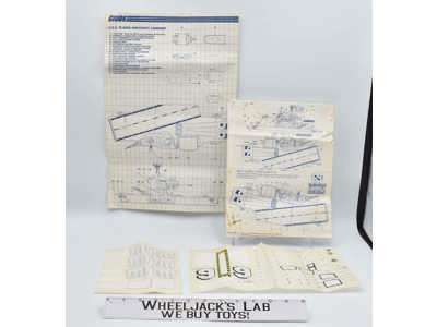 UNUSED STICKER DECAL SHEET & Blueprint GI Joe U.S.S. Flagg 1980's Hasbro Vintage