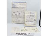 UNUSED STICKER DECAL SHEET & Blueprint GI Joe U.S.S. Flagg 1980's Hasbro Vintage