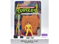April O'Neil Blue Stripe w/Cardback TMNT 1988 Playmates Vintage Action Figure