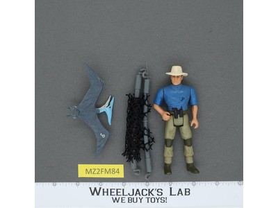 Alan Grant With Aerial Net Trap Jurassic Park 1993 Kenner Vintage Action Figure