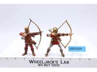 Lot of 2 Medieval Knights Bowmen W/ Bow & Arrows 2000's Schleich 3"