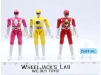 Lot of 3 Power Rangers 1997 5" Bandai Action Figures