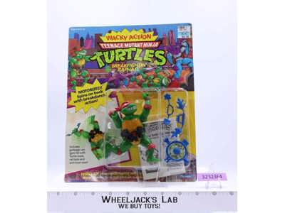 Breakfightin' Raphael Wacky Action TMNT 1990 Playmates NEW MOSC SEALED