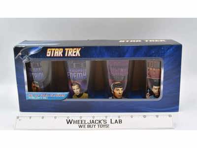Star Trek Glasses Set of 4 2012 Vandor LLC 16oz Drinking Glasses