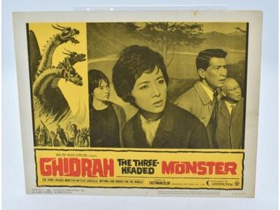 Ghidorah the 3 Headed Monster 1965 Sci-fi/Horror Movie Lobby Card Poster 11x14