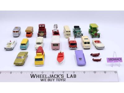 Lot of 17 Die Cast Metal Cars/Buses/Trucks by Lesney Matchbox 1960's Toy Cars