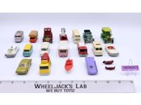 Lot of 17 Die Cast Metal Cars/Buses/Trucks by Lesney Matchbox 1960's Toy Cars