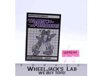 Ramjet Action Figure Robot Instruction Manual 1985 Hasbro G1 Transformers