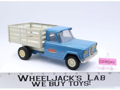 Blue Farm Stake Bed Dump Truck Pressed Steel 1960's Tonka Vintage Toy