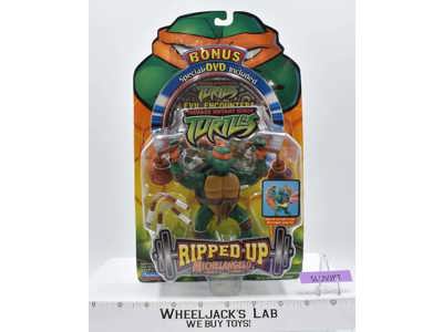 Ripped Up Michelangelo Teenage Mutant Ninja Turtles TMNT 2004 Playmates MOSC NEW