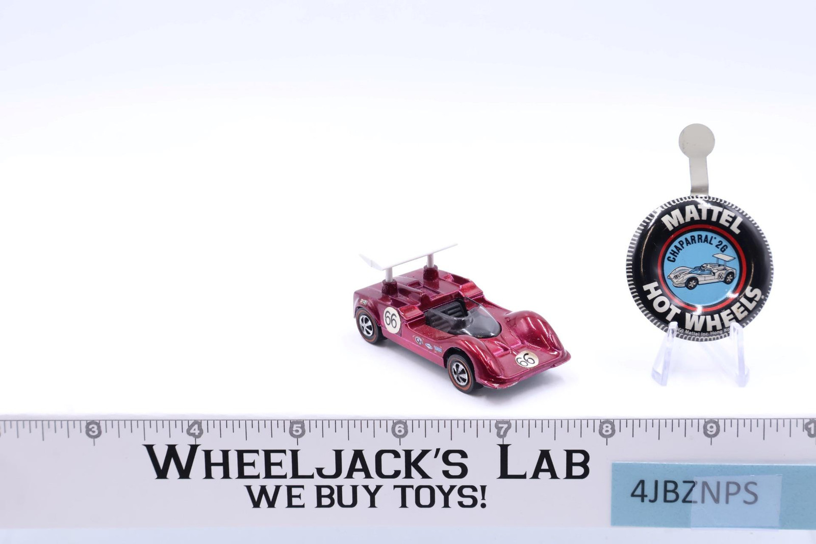 Chaparral 2G Magenta 1969 Redline Hot Wheels Mattel Vintage Redline RL w/ Button