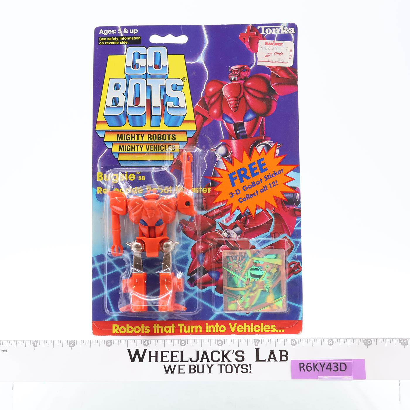 Bugsie Renegade Robot Monster 3D Sticker Gobots 1985 Tonka Figure NEW SEALED