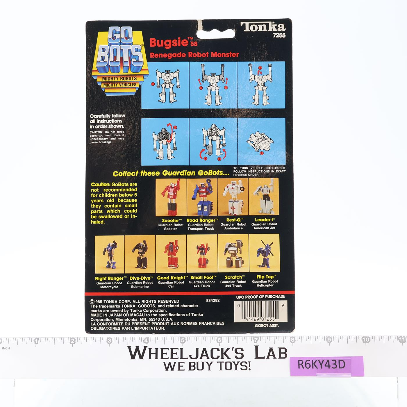 Bugsie Renegade Robot Monster 3D Sticker Gobots 1985 Tonka Figure NEW SEALED