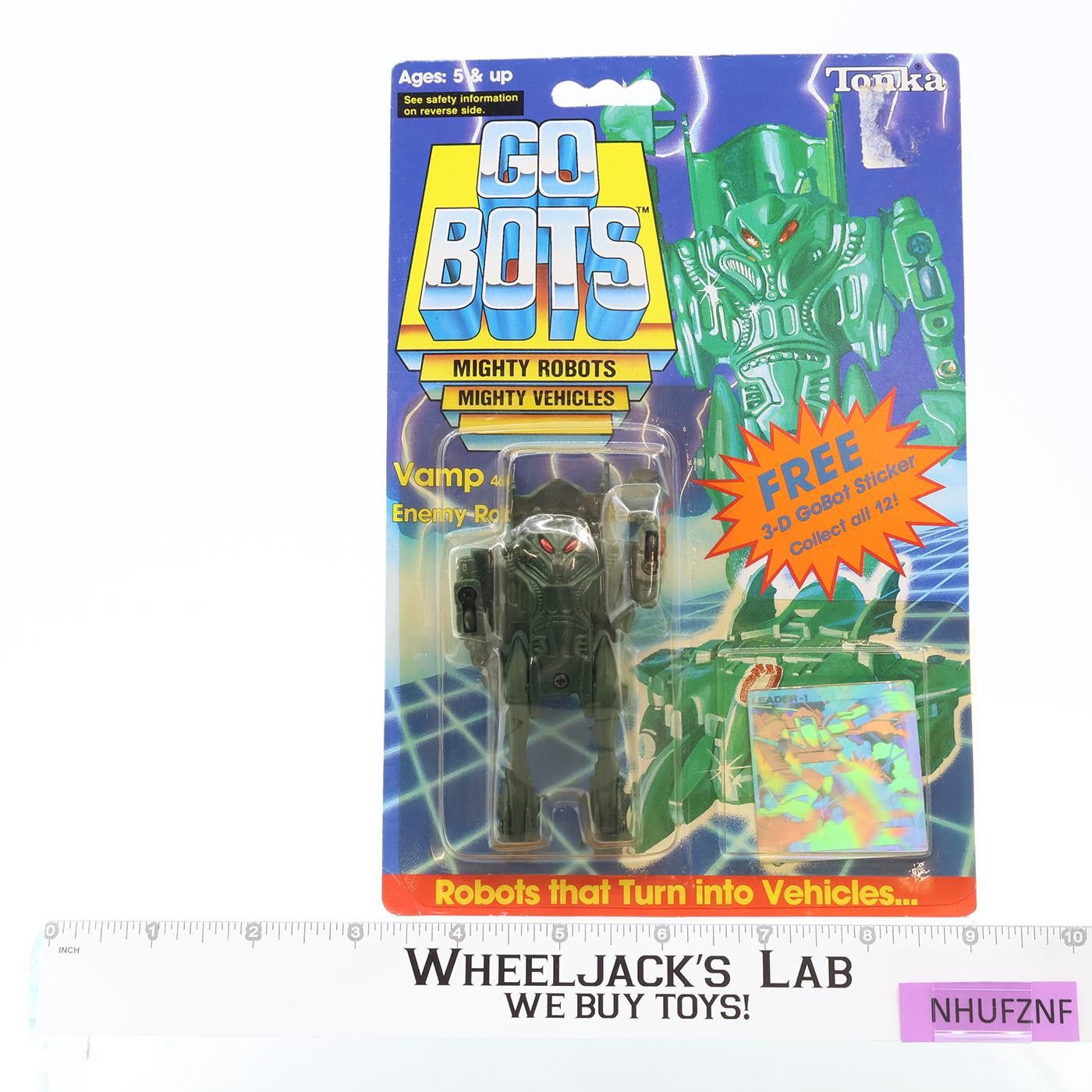 Vamp Enemy Robot Monster 3D Sticker Gobots 1985 Tonka Action Figure NEW SEALED