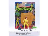 April O'Neil Blue Stripe 100% Complete W/Card TMNT 1988 Playmates Action Figure