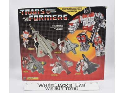 Superion NR MINT FIGS UNUSED STICKERS 100% Complete 1986 Vintage G1 Transformers