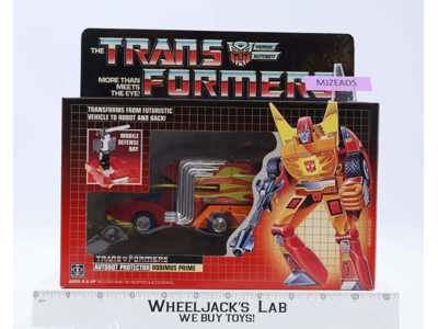 Rodimus Prime NEAR MINT FIGURE MIB 100% Complete 1986 Vintage G1 Transformers