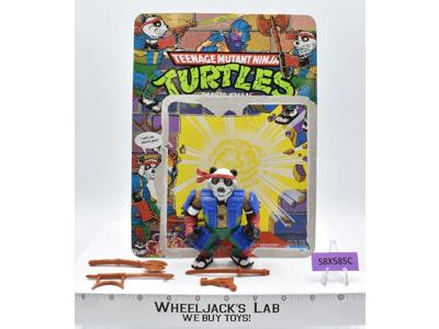 Panda Khan W/Cardback 100% Complete TMNT 1990 Playmates Vintage Action Figure