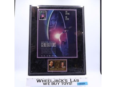 Two Captains One Destiny Star Trek Generations 1994 Limited Edition Plaque