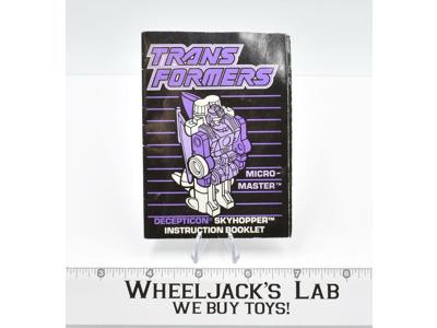 Skyhopper Instruction Booklet Manual 1989 G1 Transformers Vintage