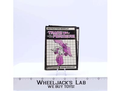 Doubledealer Vintage Instruction Manual Booklet 1988 G1 Transformers