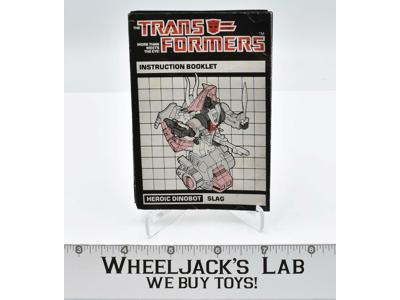 Slag Figure Instruction Manual Booklet 1985 G1 Transformers