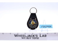 Ms. Pac Man Black Suede Leather And Metal Keychain TM MM NOS