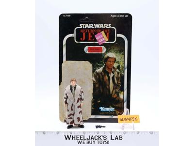 Han Solo Trench 100% Complete 77 Back-A Star Wars ROTJ 1983 Kenner NO REPRO