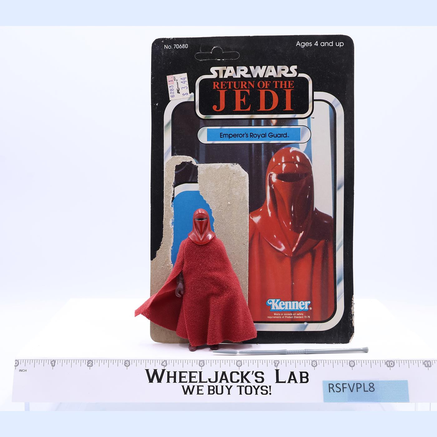 Emperor's Royal Guard Complete 65 Back-A Star Wars ROTJ 1983 Kenner NO REPRO