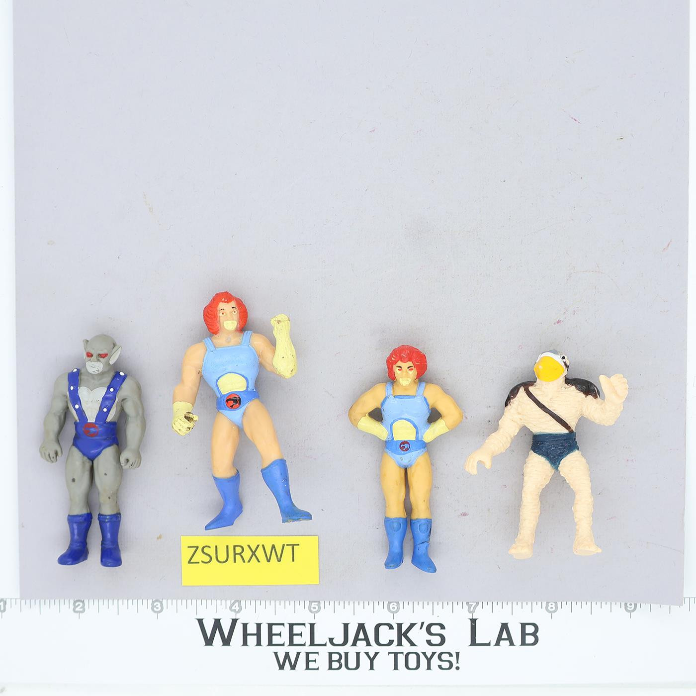 Lot of 4 MINI Thundercats / 2 Erasers 1986 Telepix LCI,T Wolf Vintage Action