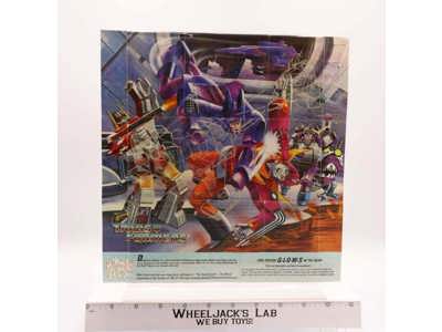 Superion Gnaw Cyclonus Insert Poster Glow In The Dark 1986 G1 Transformers
