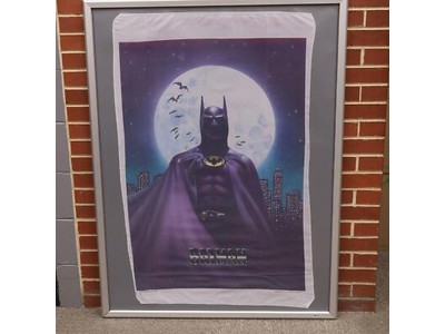 Batman Fabric Wall Hanging 1989 DC Comics Poster Batman Vintage 45" X 29"