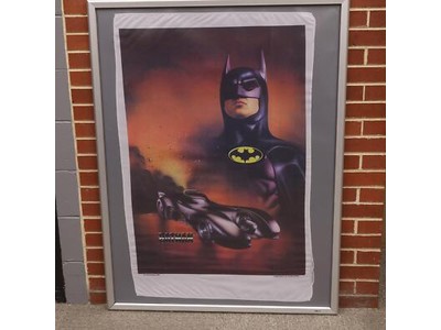 Batman Fabric Wall Hanging 1989 DC Comics Poster Batman Vintage 45" X 29"