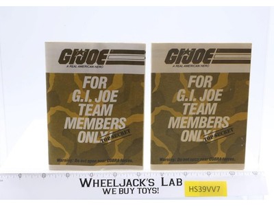 GI Joe Team Members Only Top Secret Paperwork 1984 Accessory Vintage