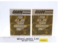 GI Joe Team Members Only Top Secret Paperwork 1984 Accessory Vintage