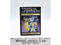 Soundwave Action Figure Instruction Manual Booklet 1985 Hasbro G1 Transformers
