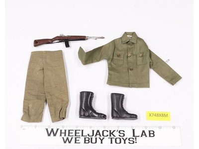 GI Joe Army Fatigue Shirt & Pants Rifle Boots 1964 Vintage Hasbro 12" Accessory