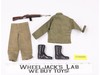 GI Joe Army Fatigue Shirt & Pants Rifle Boots 1964 Vintage Hasbro 12" Accessory