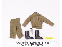 GI Joe Army Fatigue Shirt Pants Pistol Boots 1964 Vintage Hasbro 12" Accessory