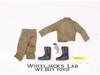 GI Joe Army Fatigue Shirt Pants Pistol Boots 1964 Vintage Hasbro 12" Accessory